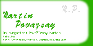 martin povazsay business card